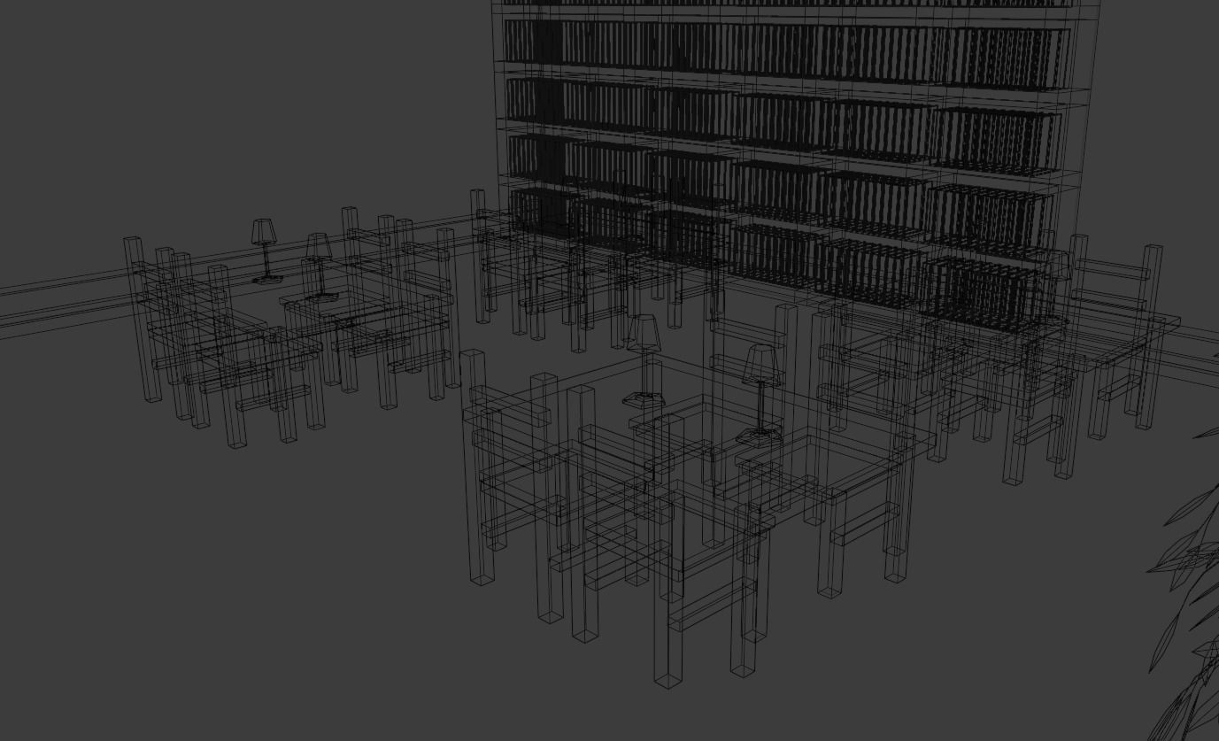 Low Poly Library 001 Low-poly 3D model_15