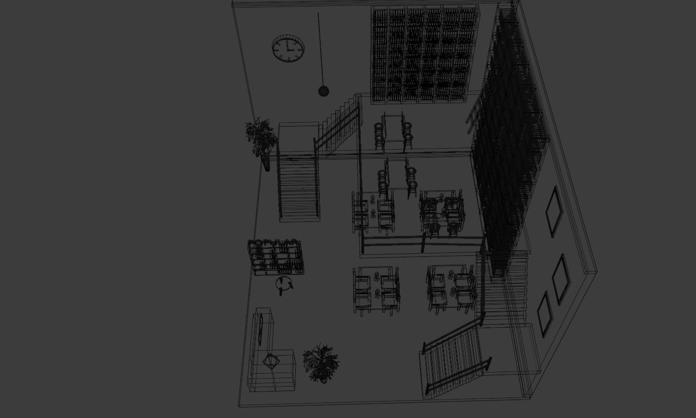 Low Poly Library 001 Low-poly 3D model_18