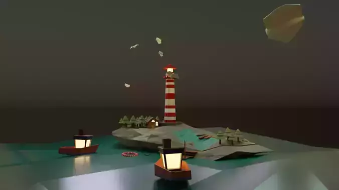 Lighthouse Diorama 001