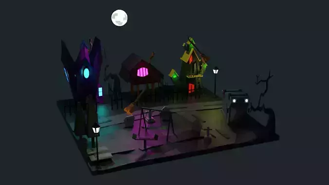 Hunted city Diorama 001