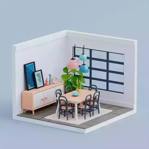 Dining room Diorama 001