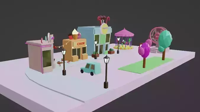 Candy City Diorama 001