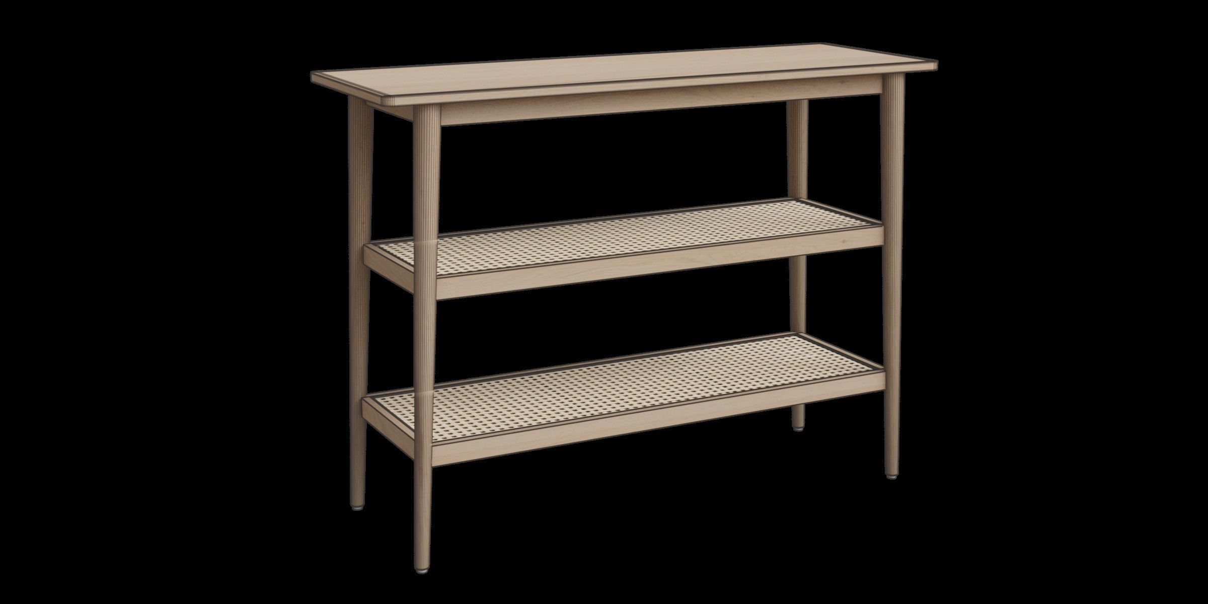 Light Brown Wooden Table Low-poly 3D model_3