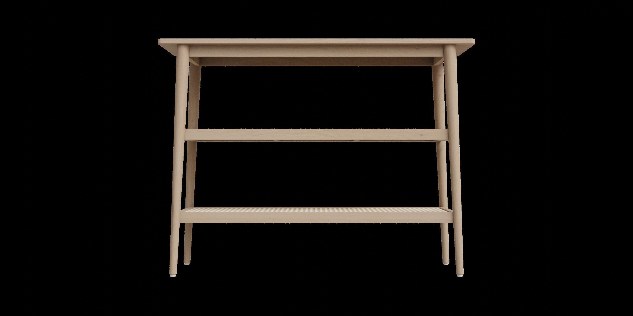 Light Brown Wooden Table Low-poly 3D model_4