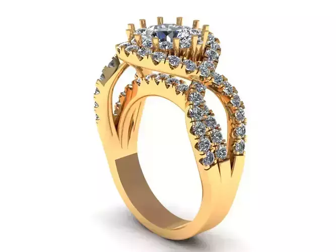 Nice Pav Cut Diamond Ring