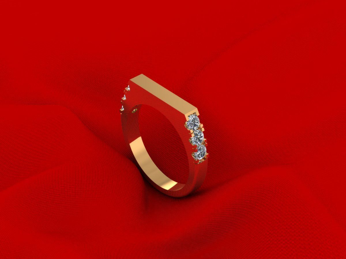 Creative Diamond Ring 3D print model_2