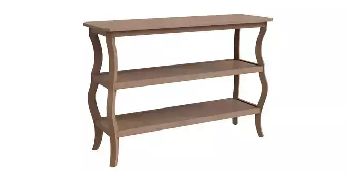 Wooden Curve Legs Console Table