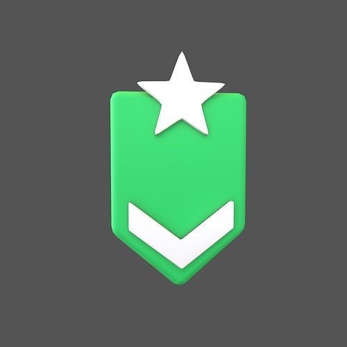 Rank Medal v6 002 Low-poly 3D model