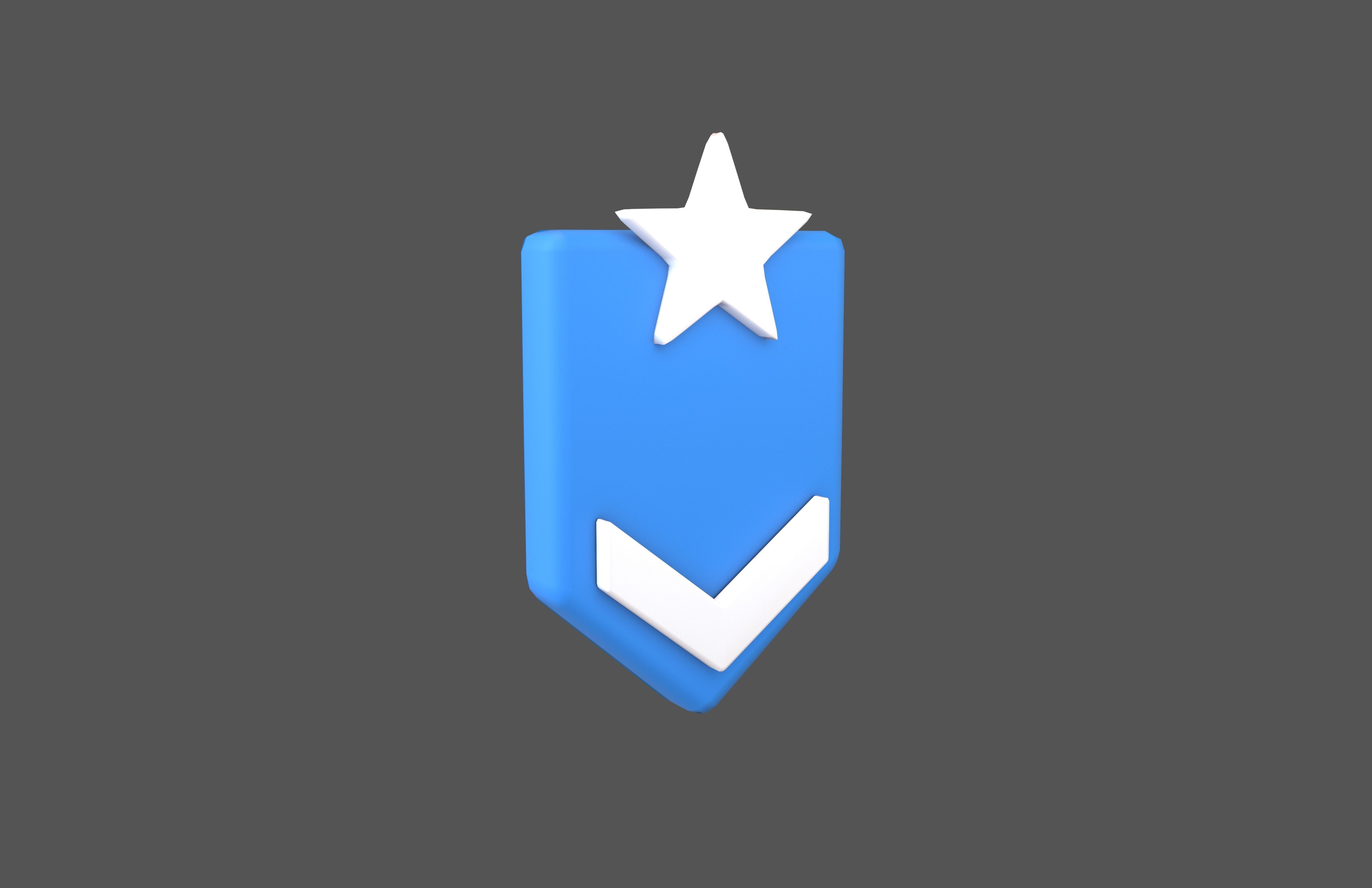 Rank Medal v6 003 Low-poly 3D model_1