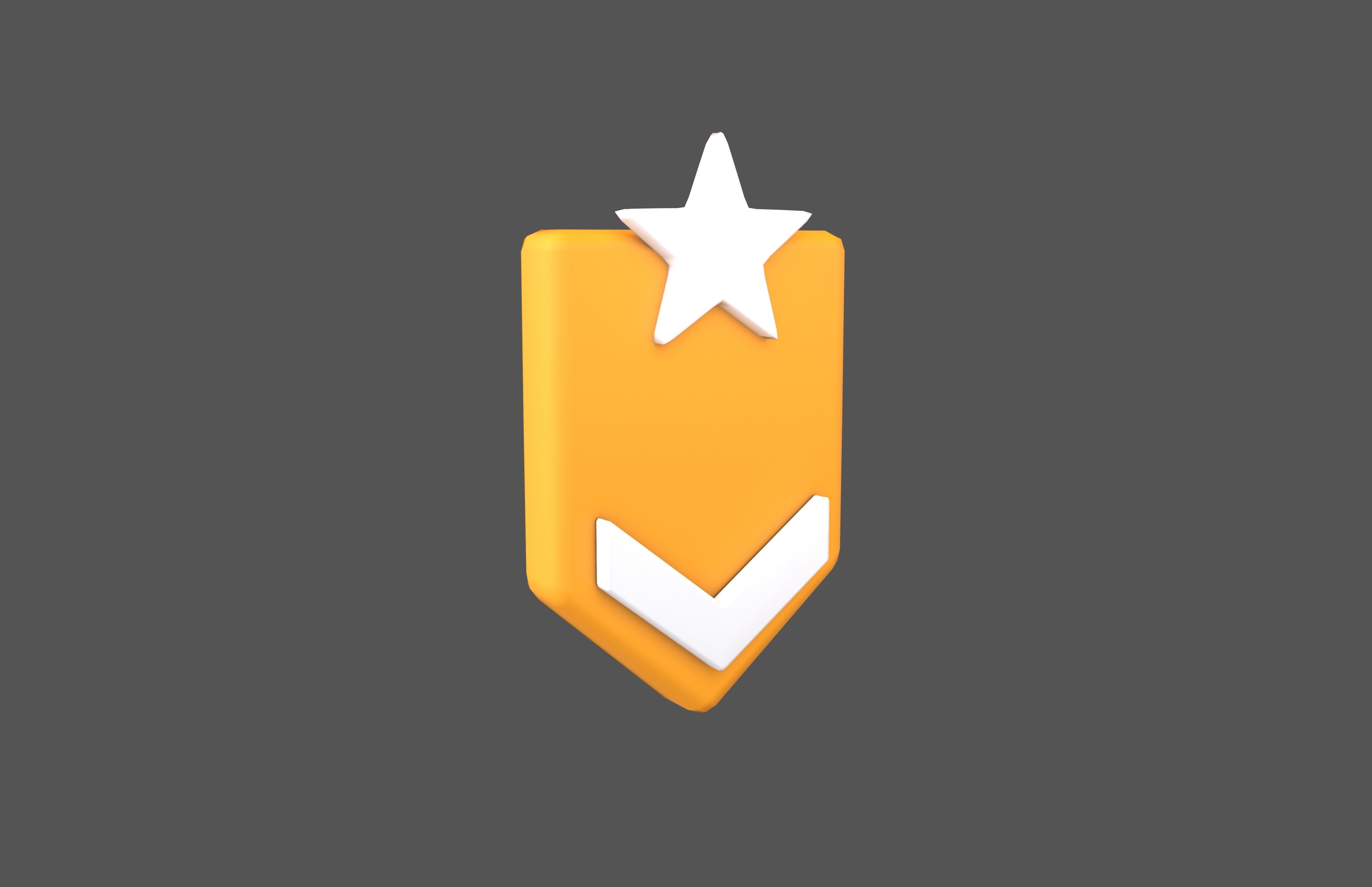 Rank Medal v6 005 Low-poly 3D model_1