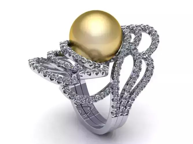 Creative Pear Diamond Ring R33