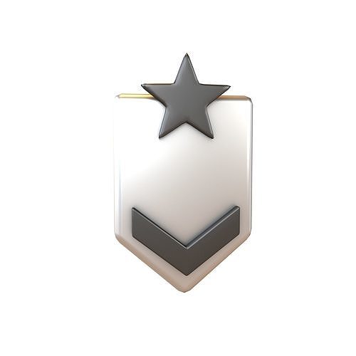 Rank Medal v6 007 Low-poly 3D model