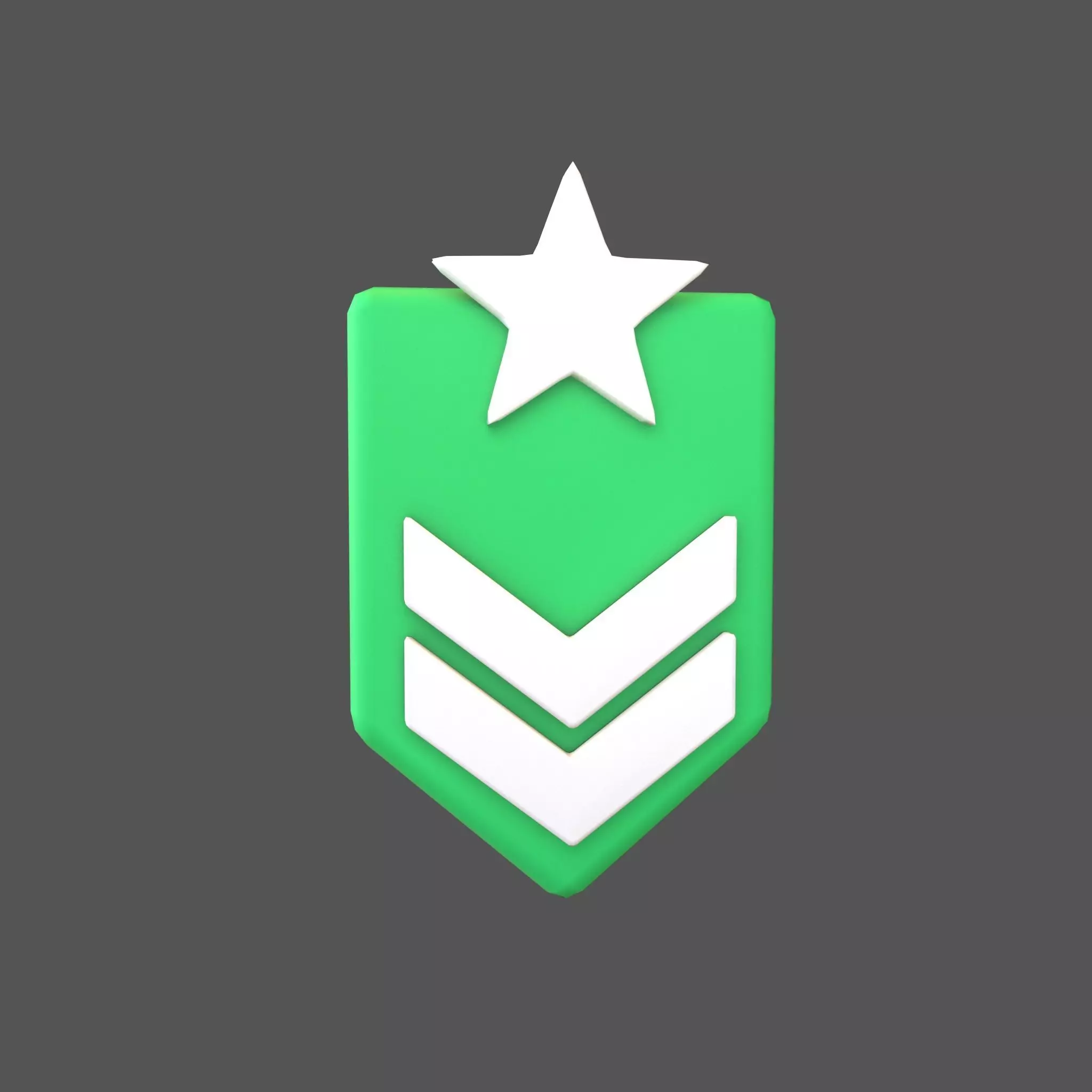 Rank Medal v7 002 Low-poly 3D model