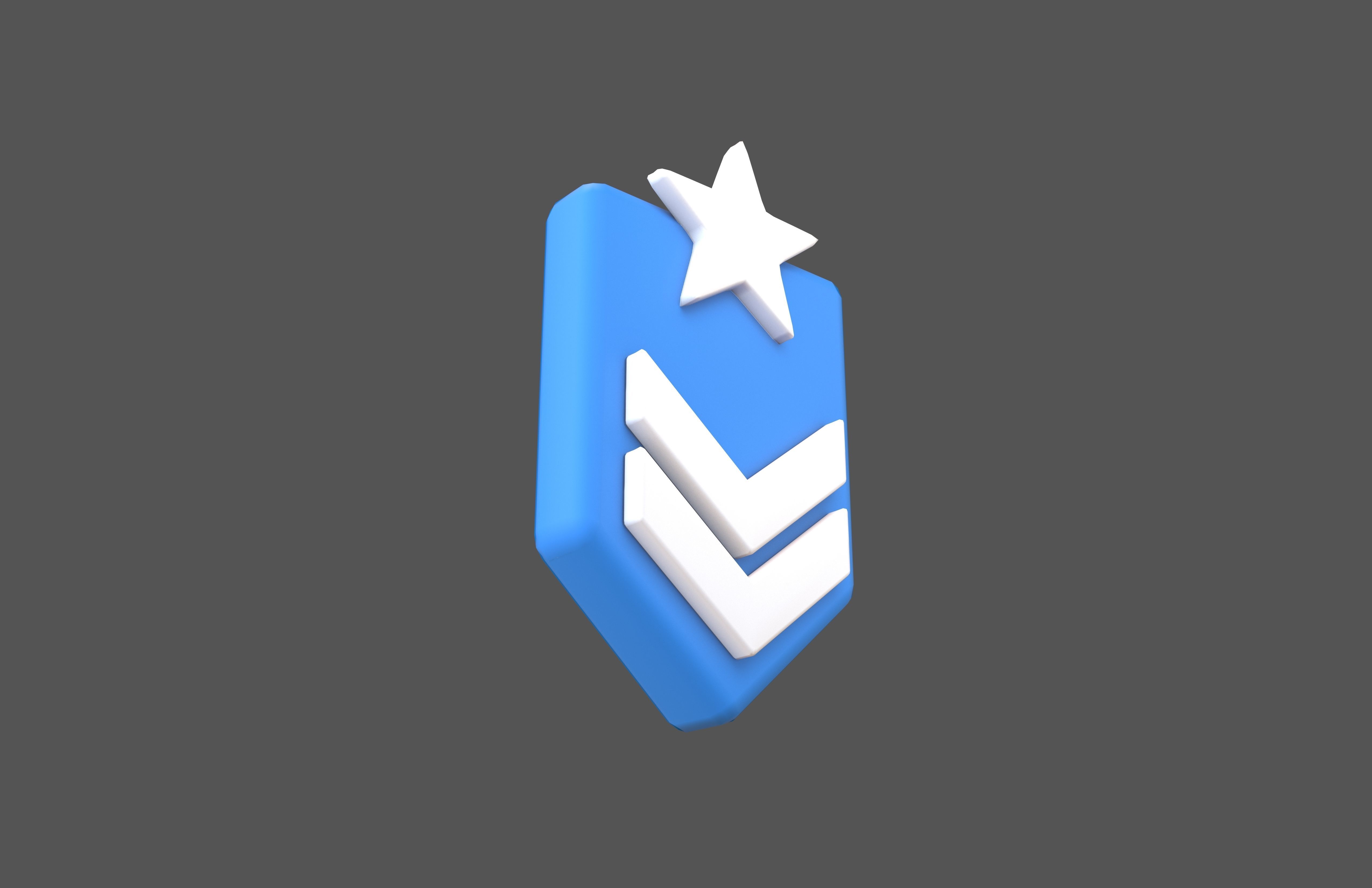 Rank Medal v7 003 Low-poly 3D model_3