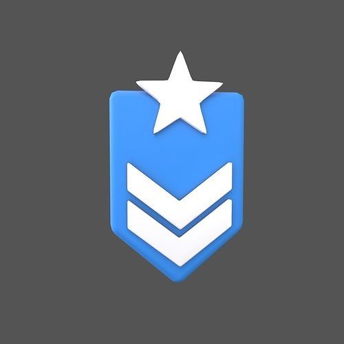 Rank Medal v7 003 Low-poly 3D model