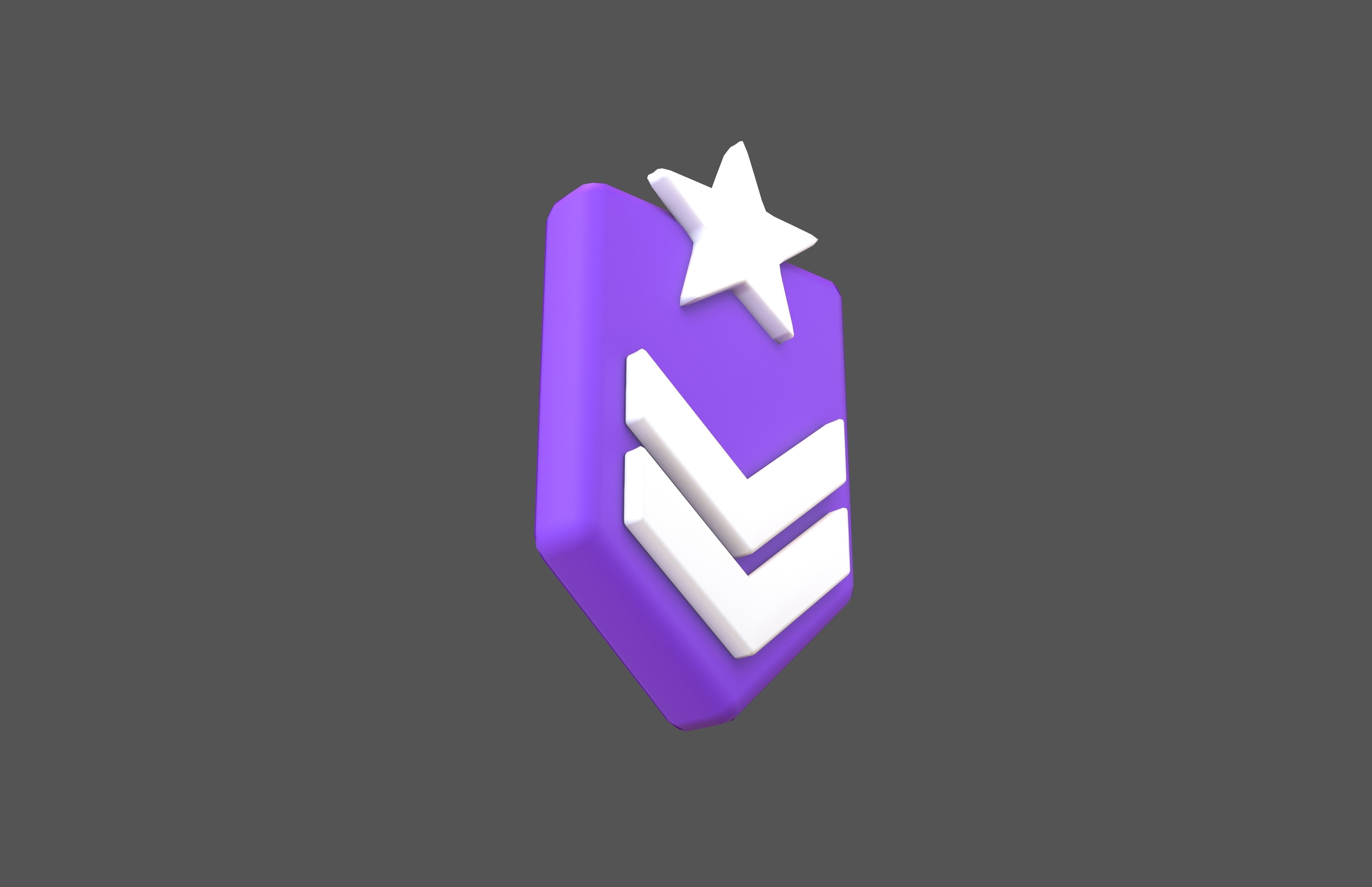 Rank Medal v7 004 Low-poly 3D model_15