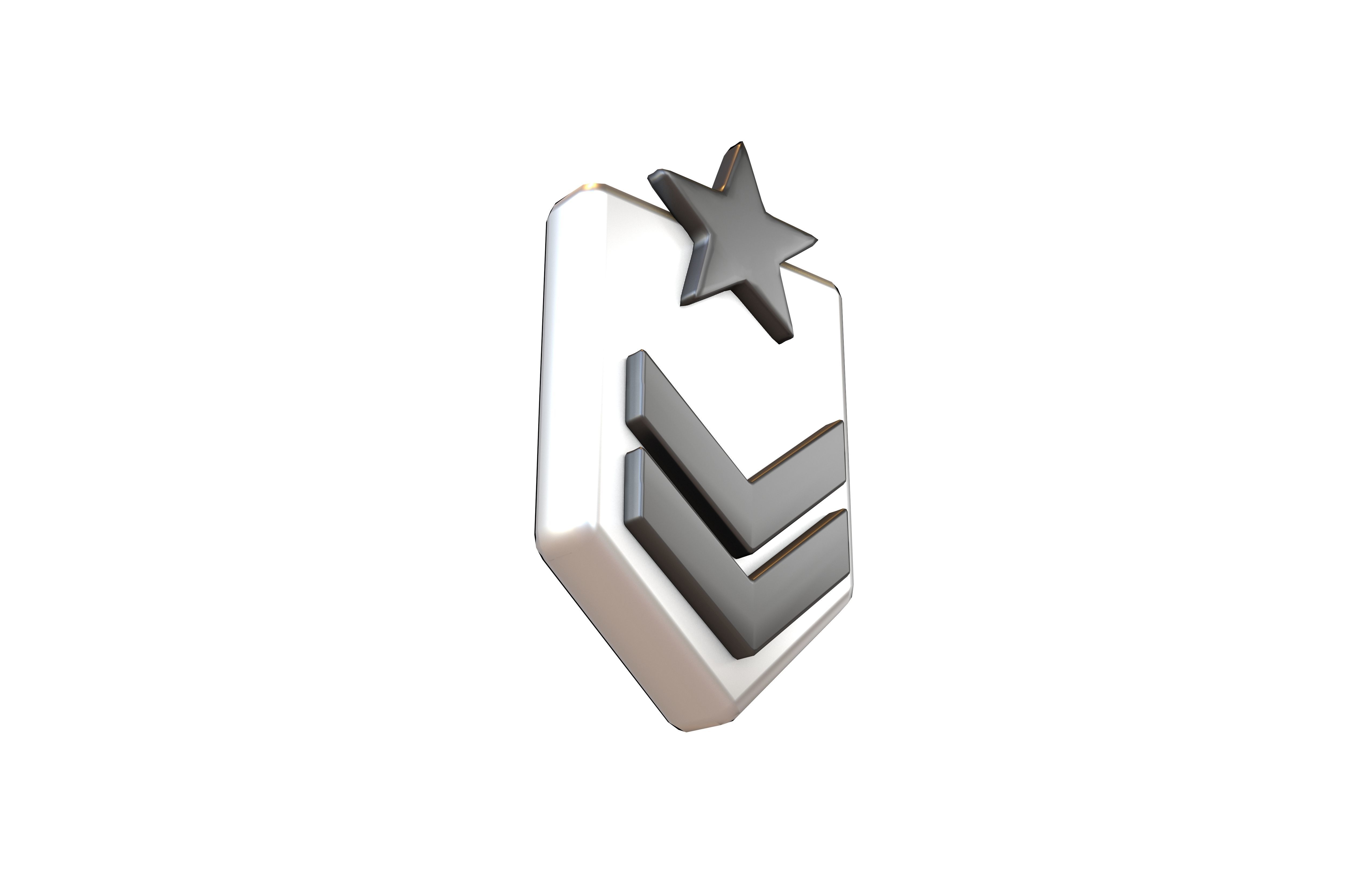 Rank Medal v7 007 Low-poly 3D model_3