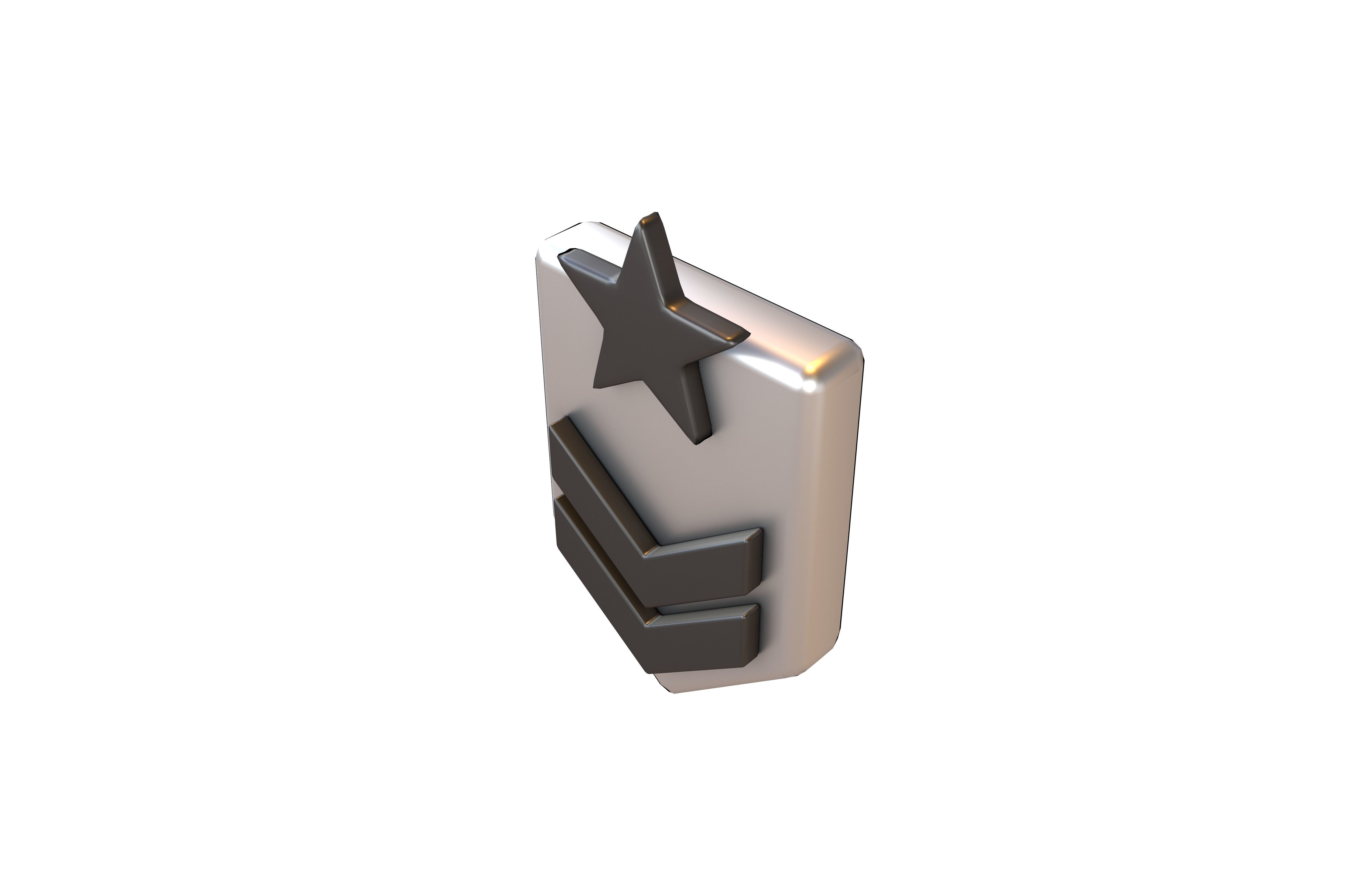Rank Medal v7 007 Low-poly 3D model_2