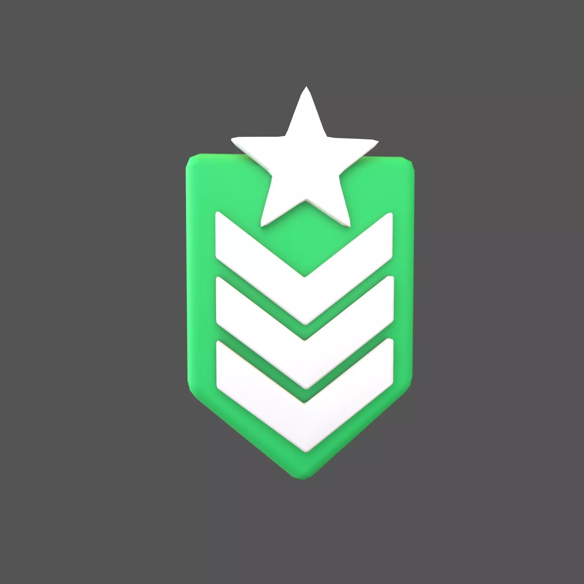 Rank Medal v8 002 Low-poly 3D model