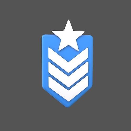 Rank Medal v8 003 Low-poly 3D model
