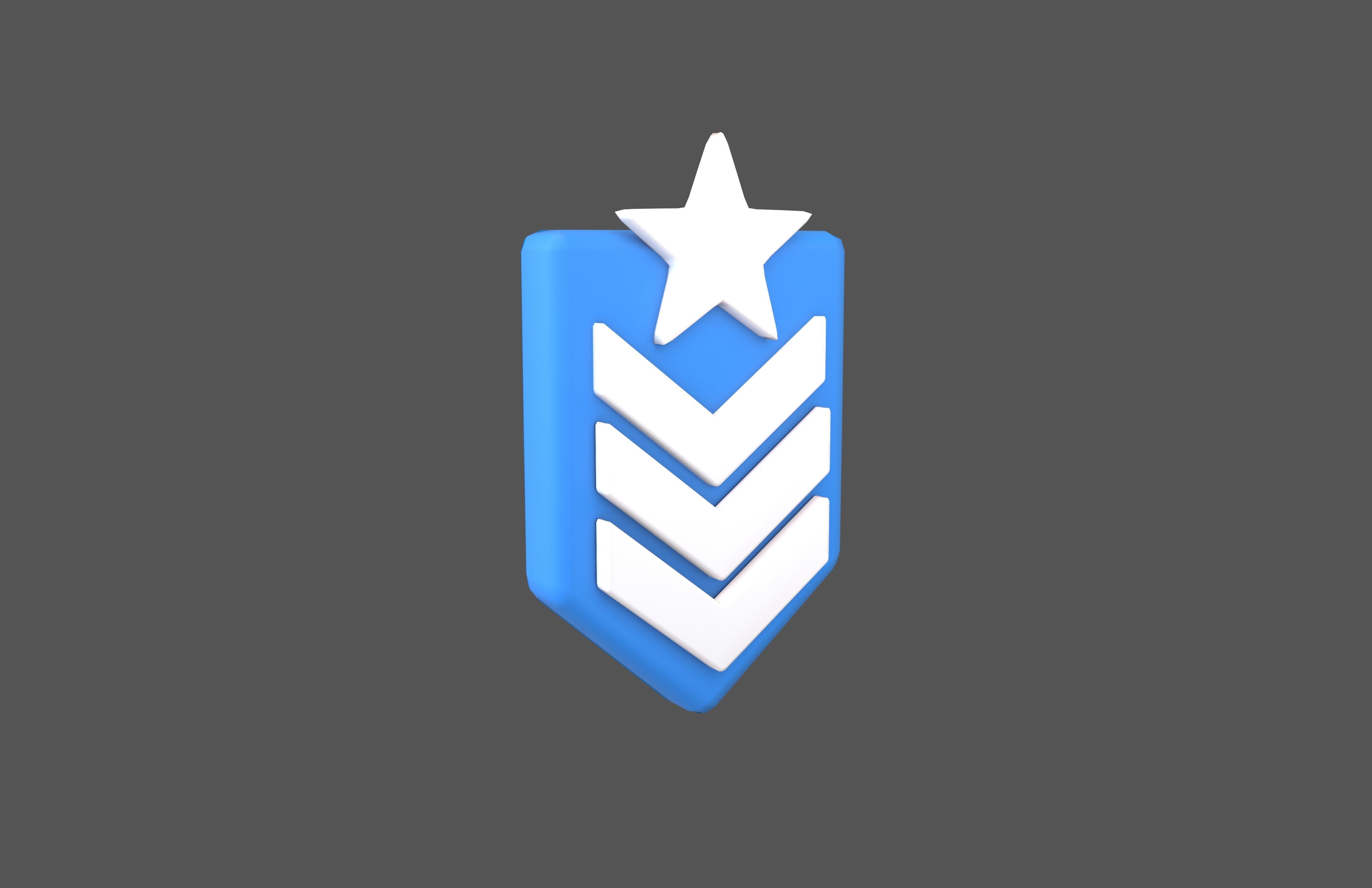 Rank Medal v8 003 Low-poly 3D model_2