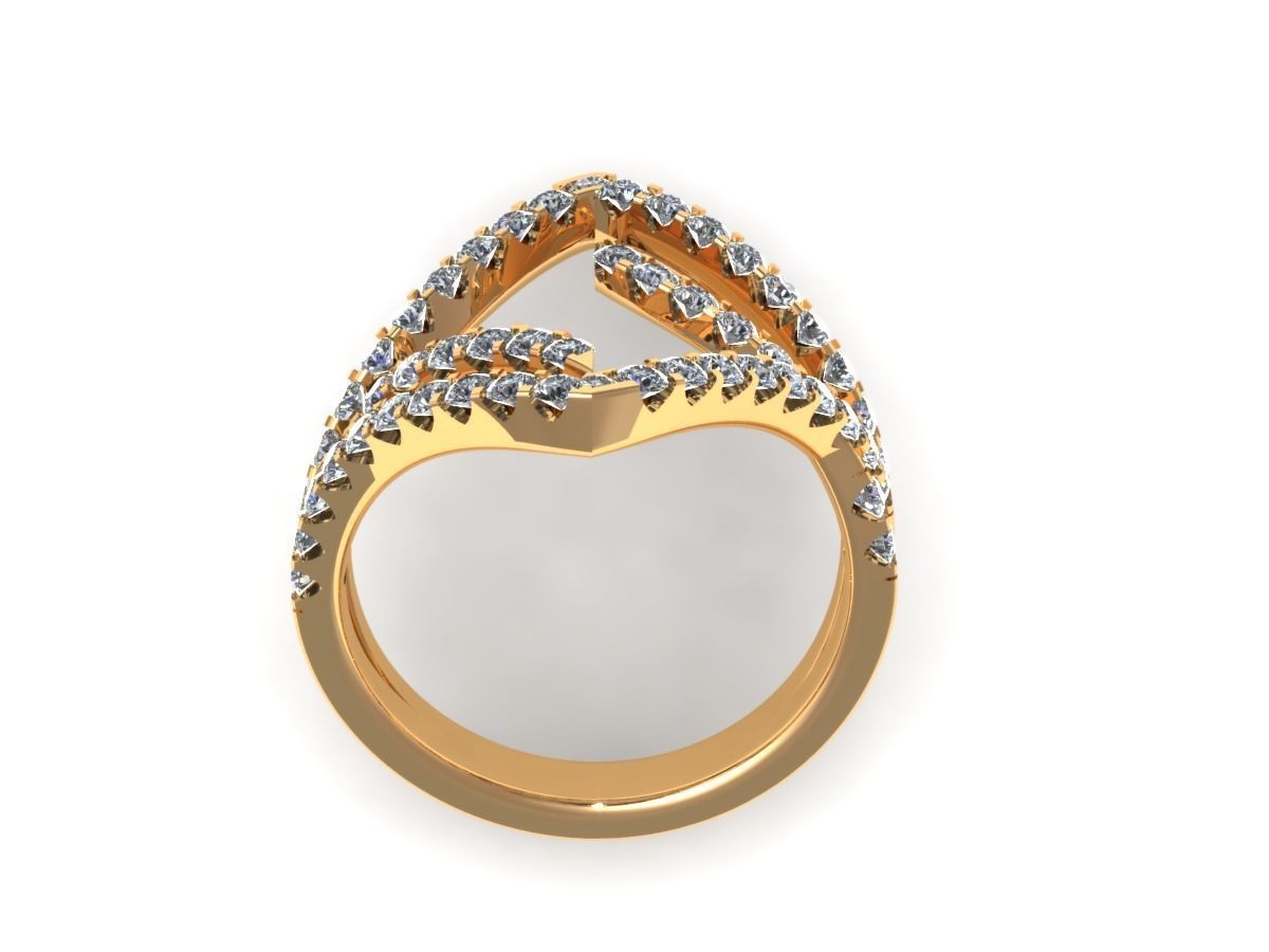 Fashion Diamond Ring 3D print model_6