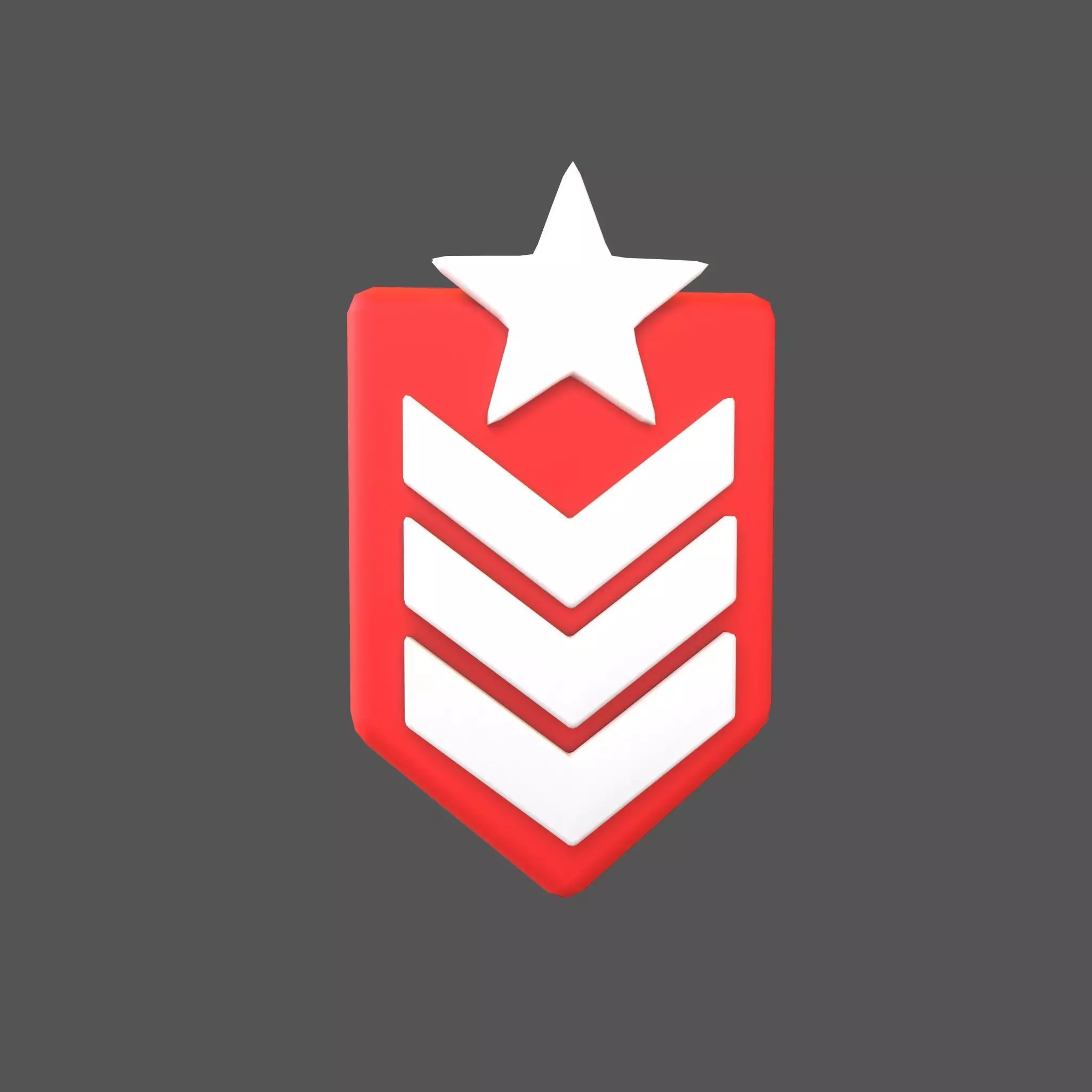 Rank Medal v8 006 Low-poly 3D model