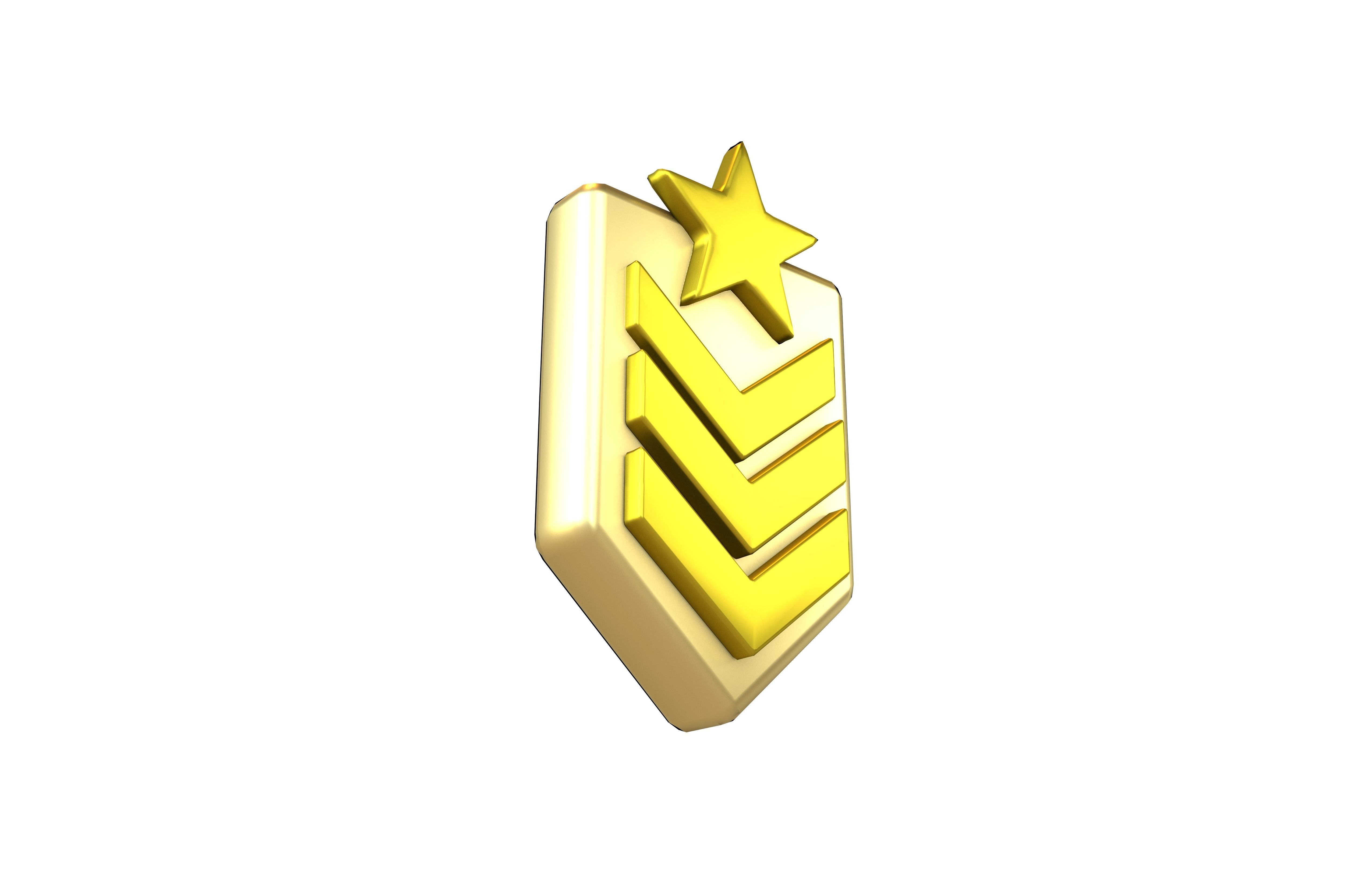 Rank Medal v8 008 Low-poly 3D model_3