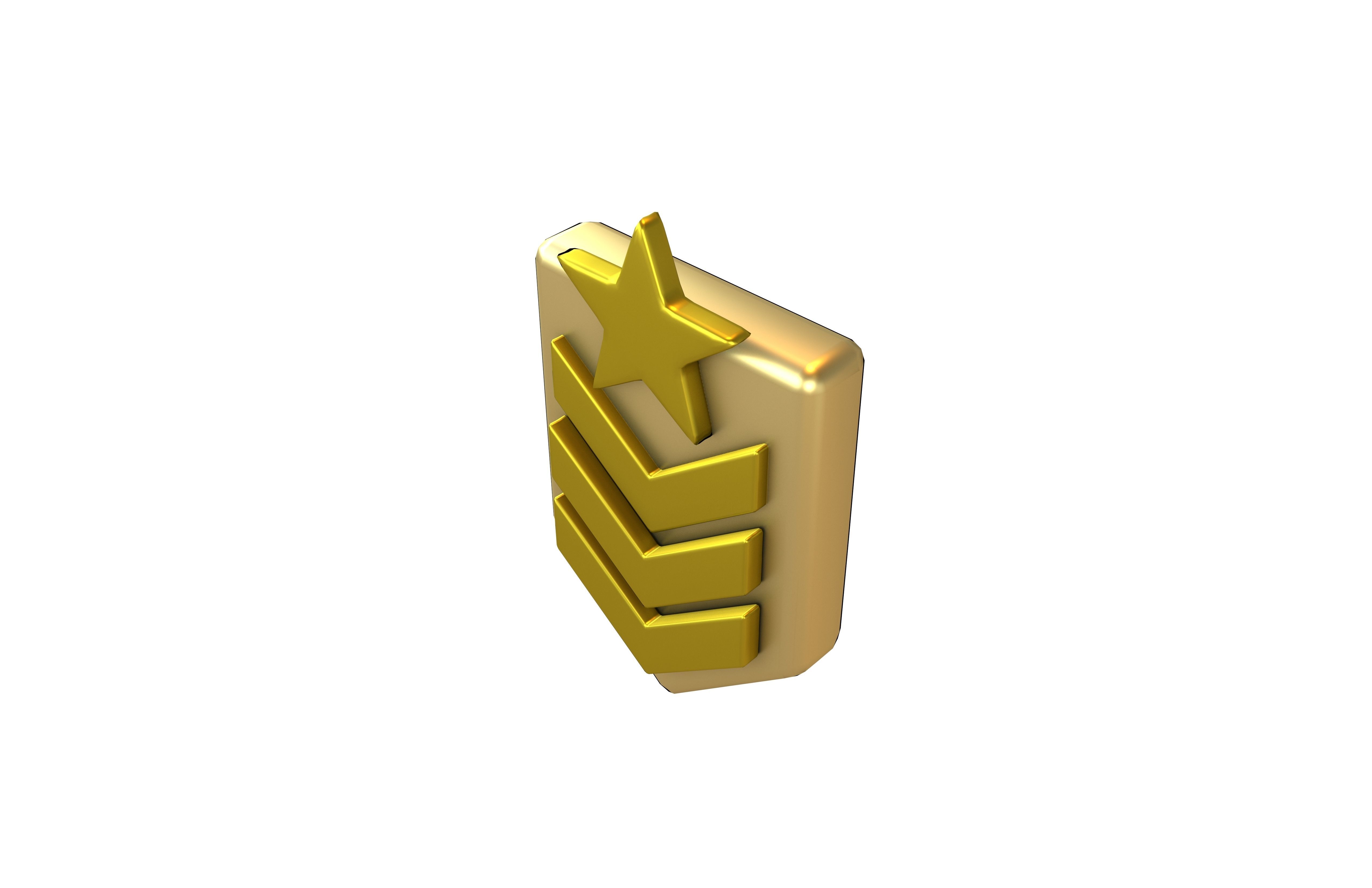 Rank Medal v8 008 Low-poly 3D model_2