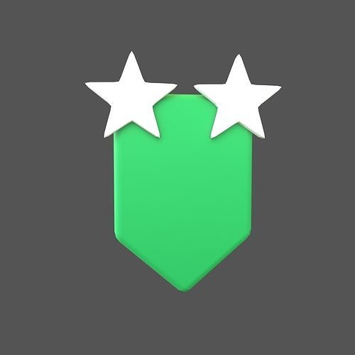 Rank Medal v9 002 Low-poly 3D model