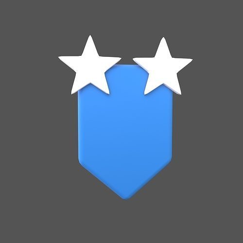 Rank Medal v9 003 Low-poly 3D model
