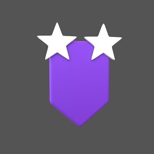 Rank Medal v9 004 Low-poly 3D model