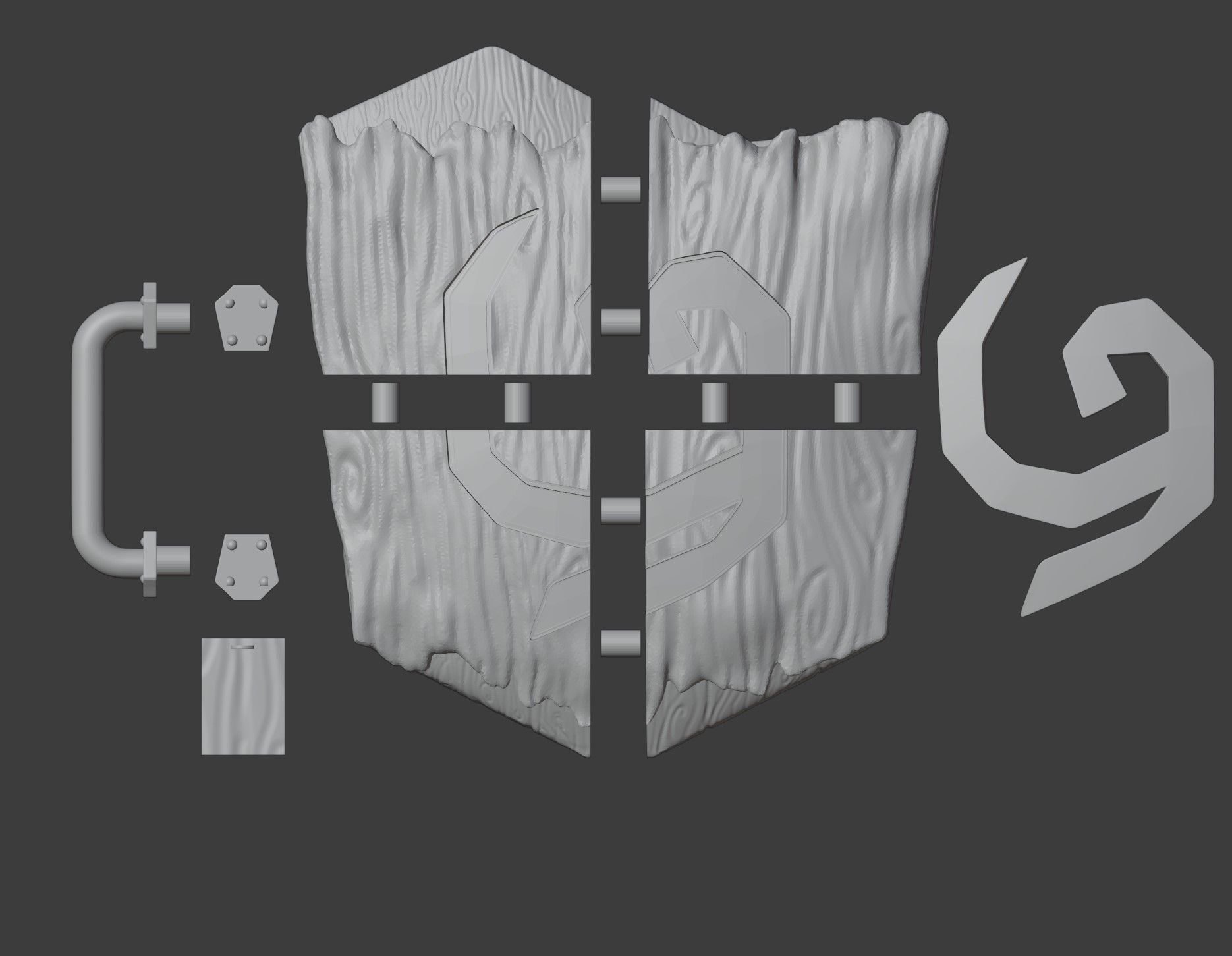 DEKU SHIELD FROM ZELDA THAT LIGHTS UP 3D print model_1