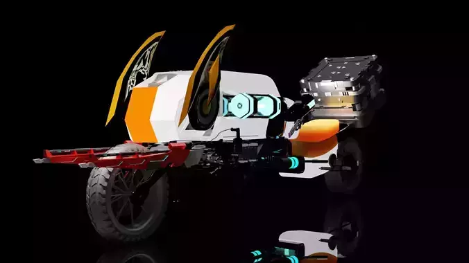 Cosmic Bike White  3D model