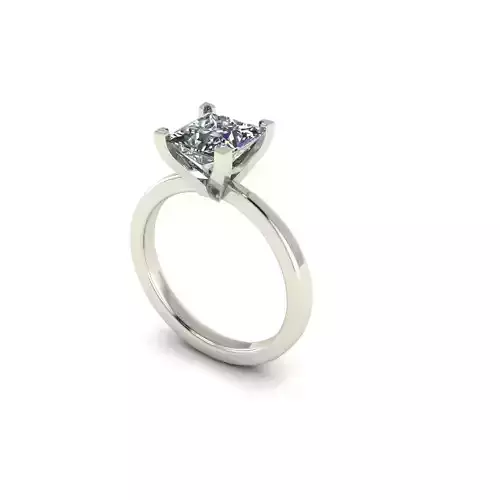 Solitaire Princess Diamond Ring