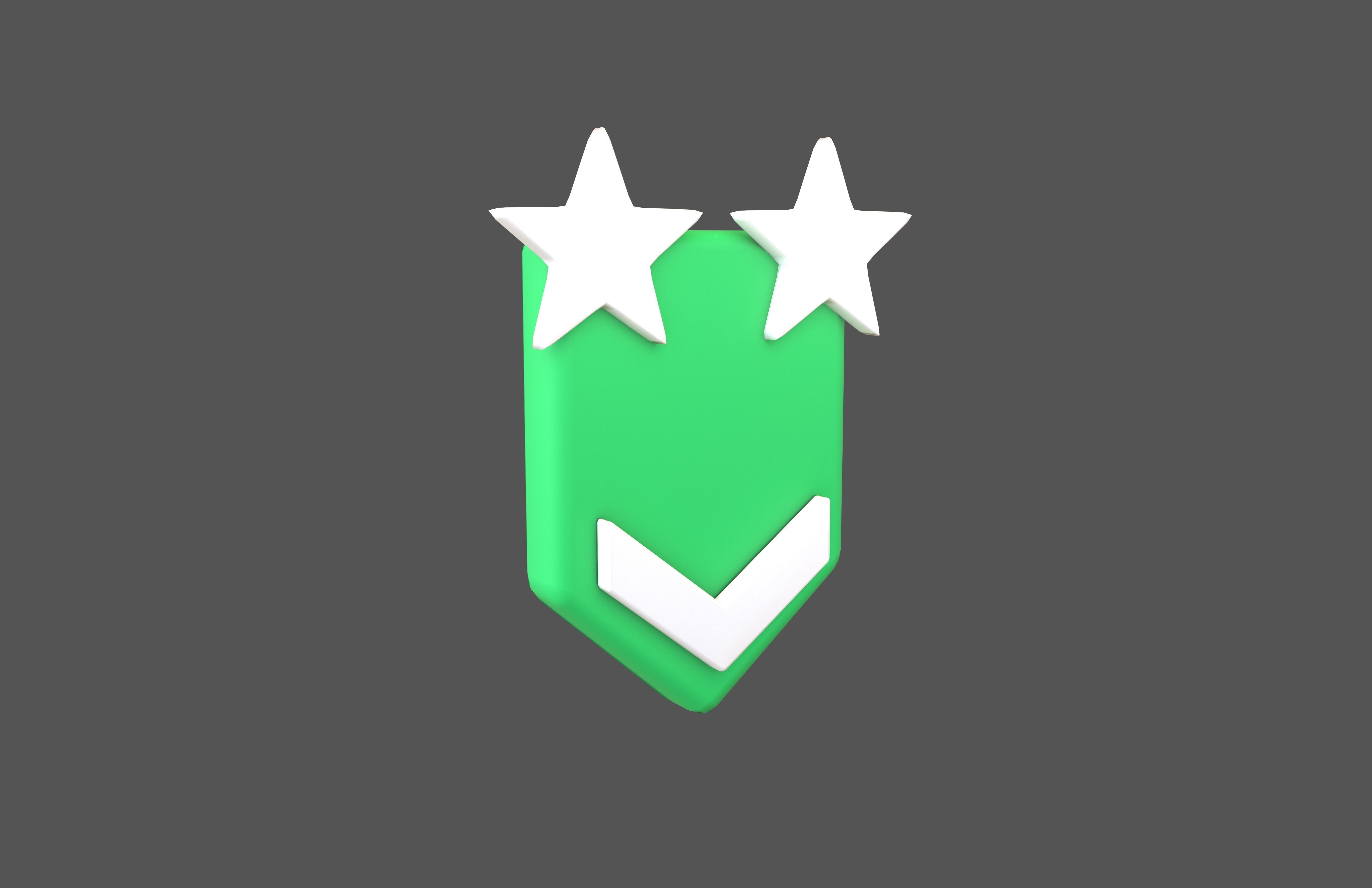 Rank Medal v10 002 Low-poly 3D model_1