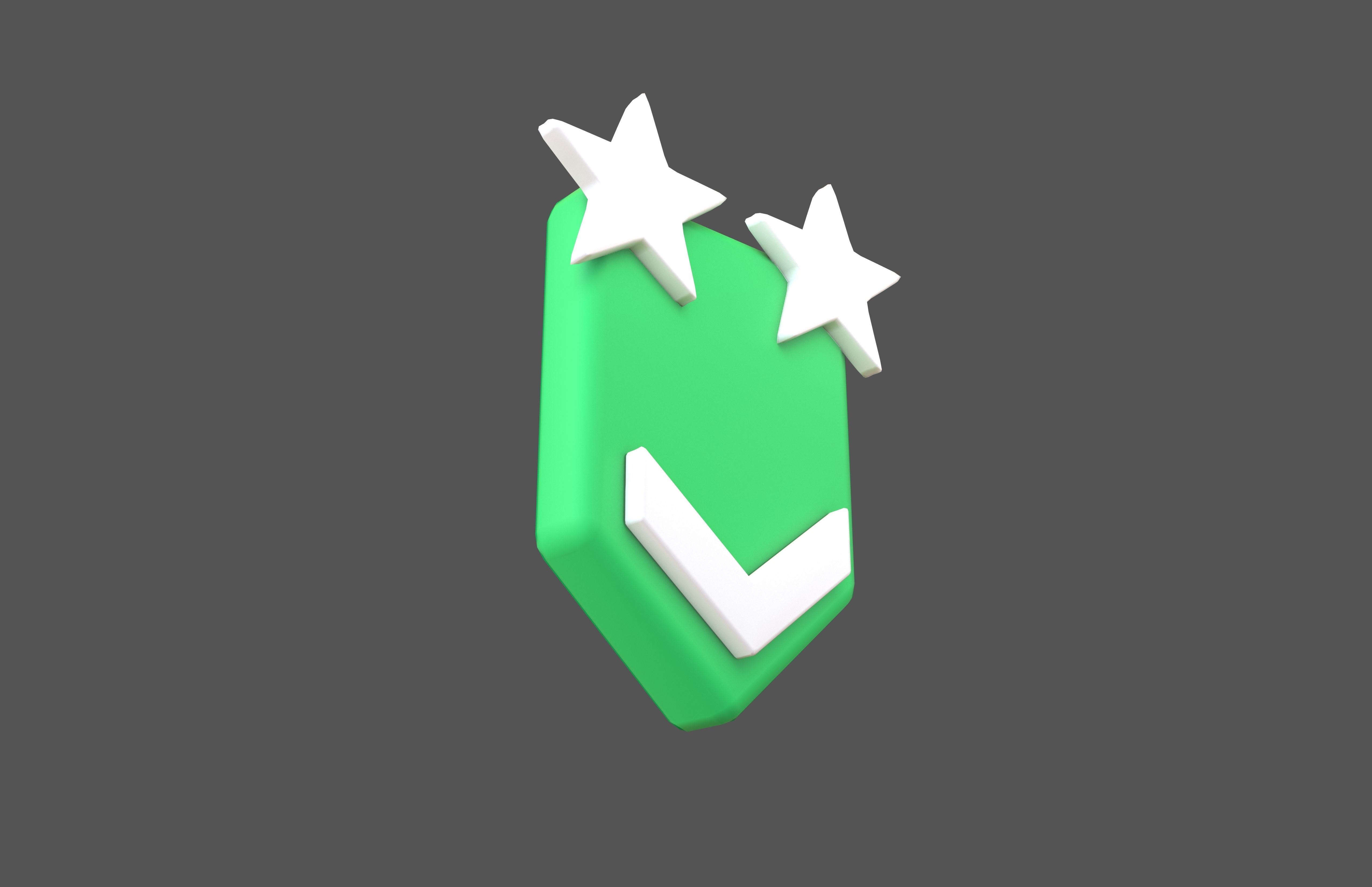 Rank Medal v10 002 Low-poly 3D model_3