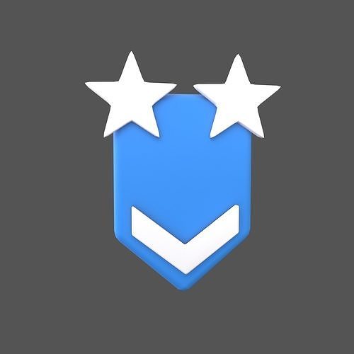 Rank Medal v10 003 Low-poly 3D model