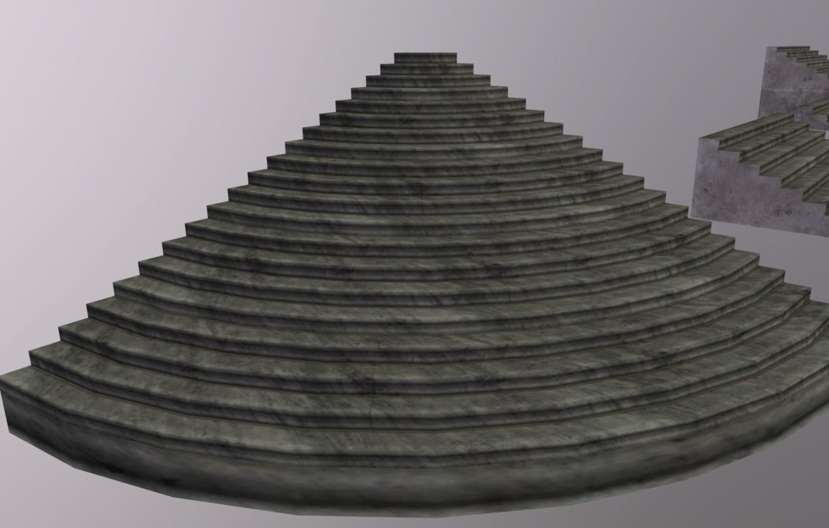 Stairs Gothic Pack Low-poly 3D model_3