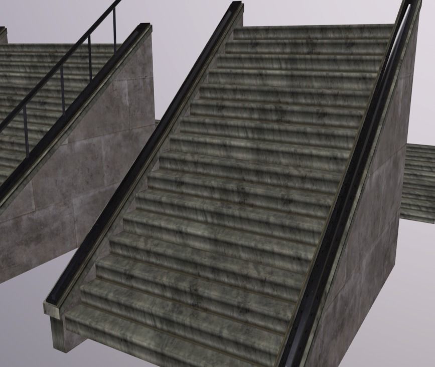 Stairs Gothic Pack Low-poly 3D model_4