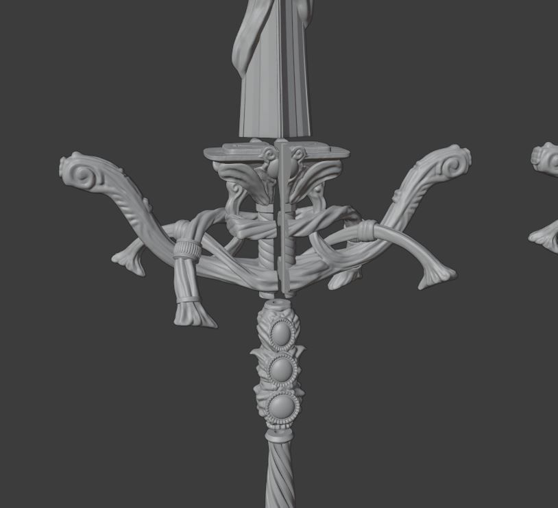 Spear of the Impaler from Messmer Elden Ring 3D print model_3