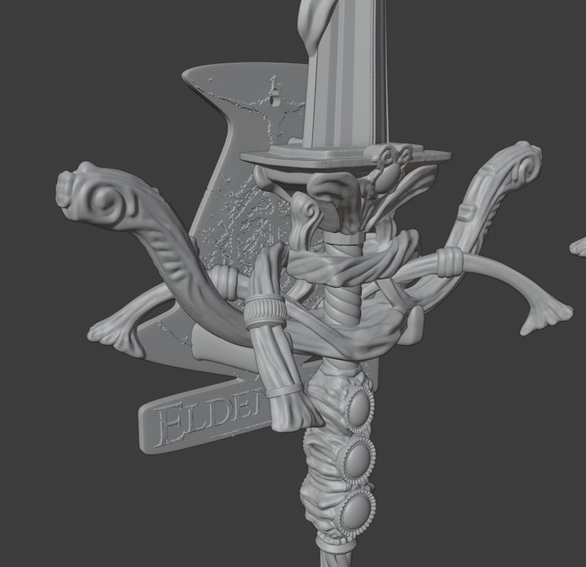 Spear of the Impaler from Messmer Elden Ring 3D print model_8