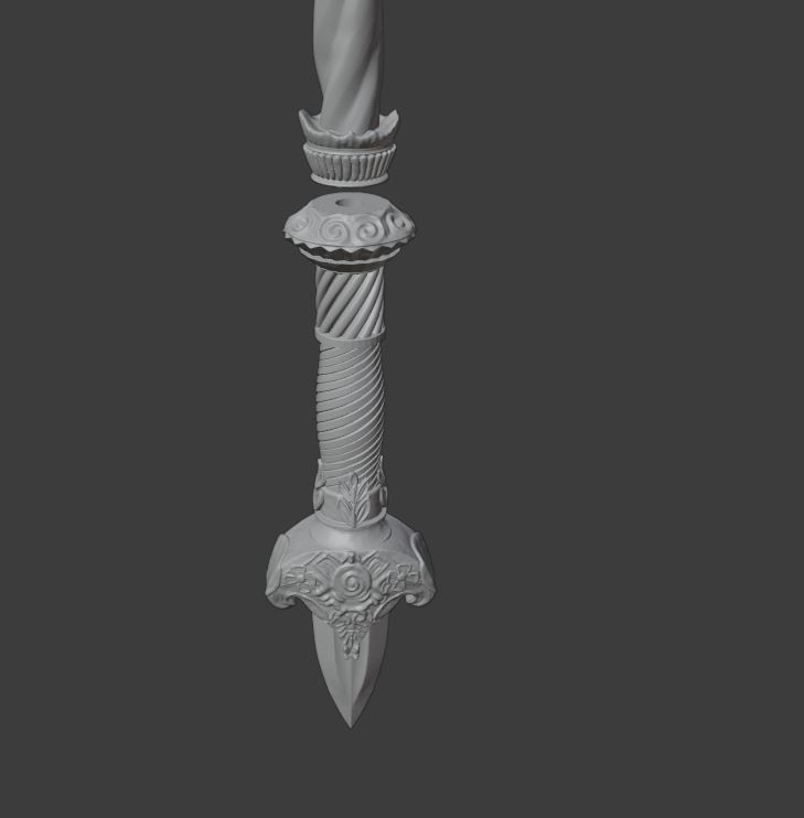 Spear of the Impaler from Messmer Elden Ring 3D print model_4