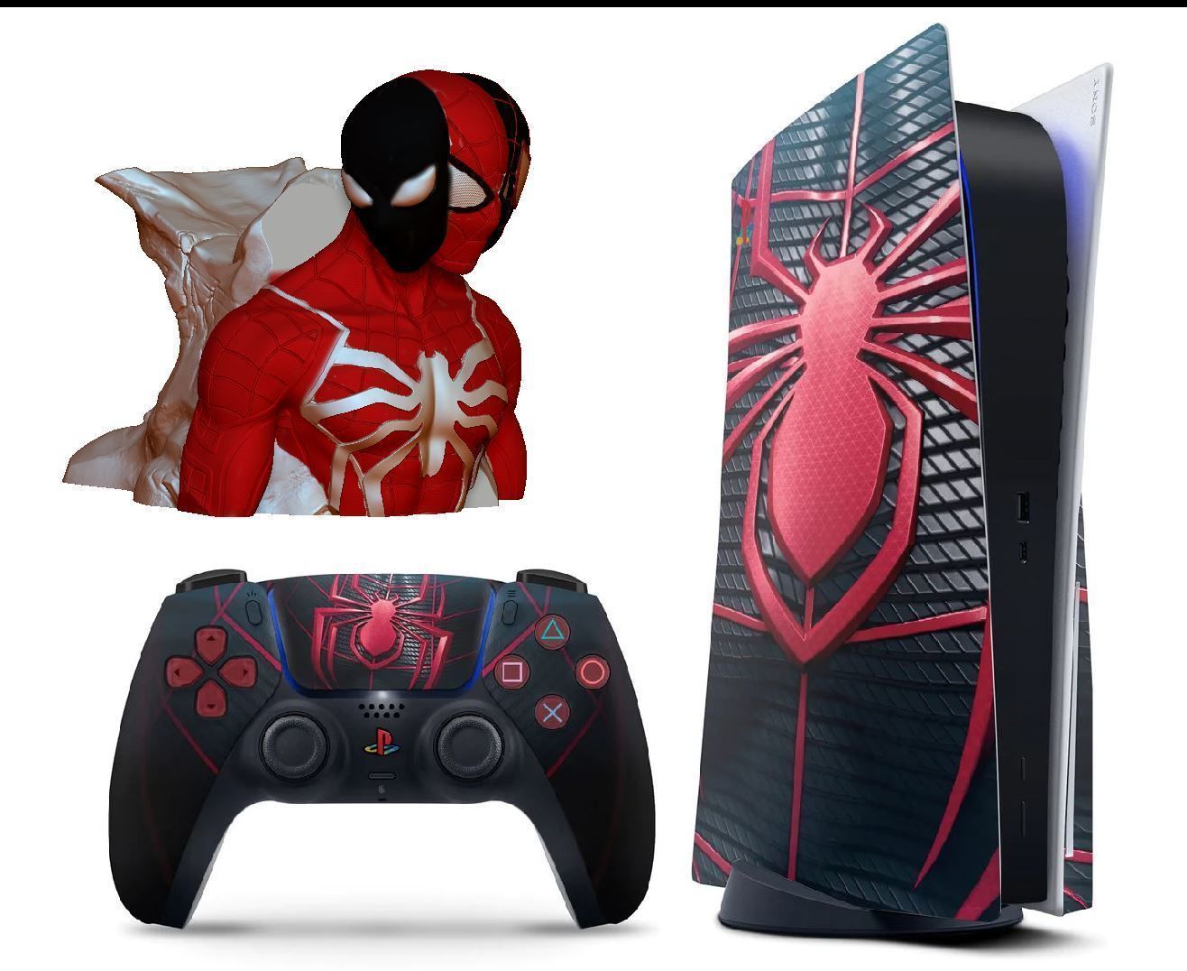 spiderman 2 Ps4 PS5 controller holder 3D print model_3