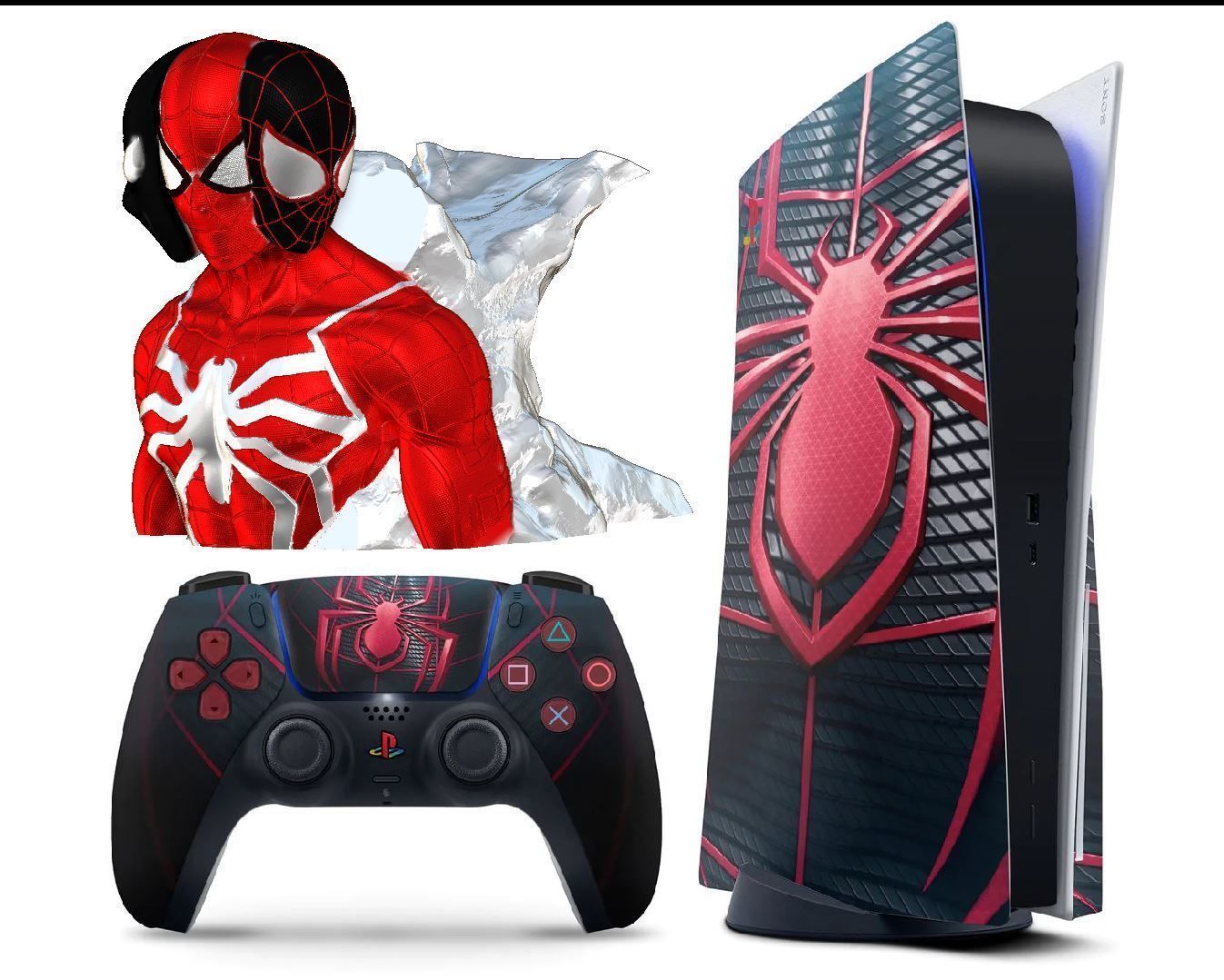 spiderman 2 Ps4 PS5 controller holder 3D print model_2