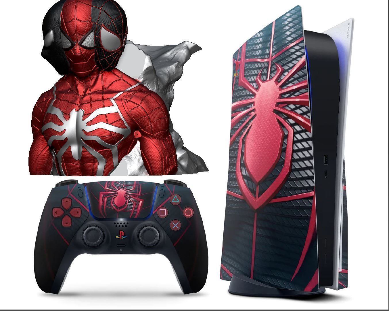 spiderman 2 Ps4 PS5 controller holder 3D print model_4