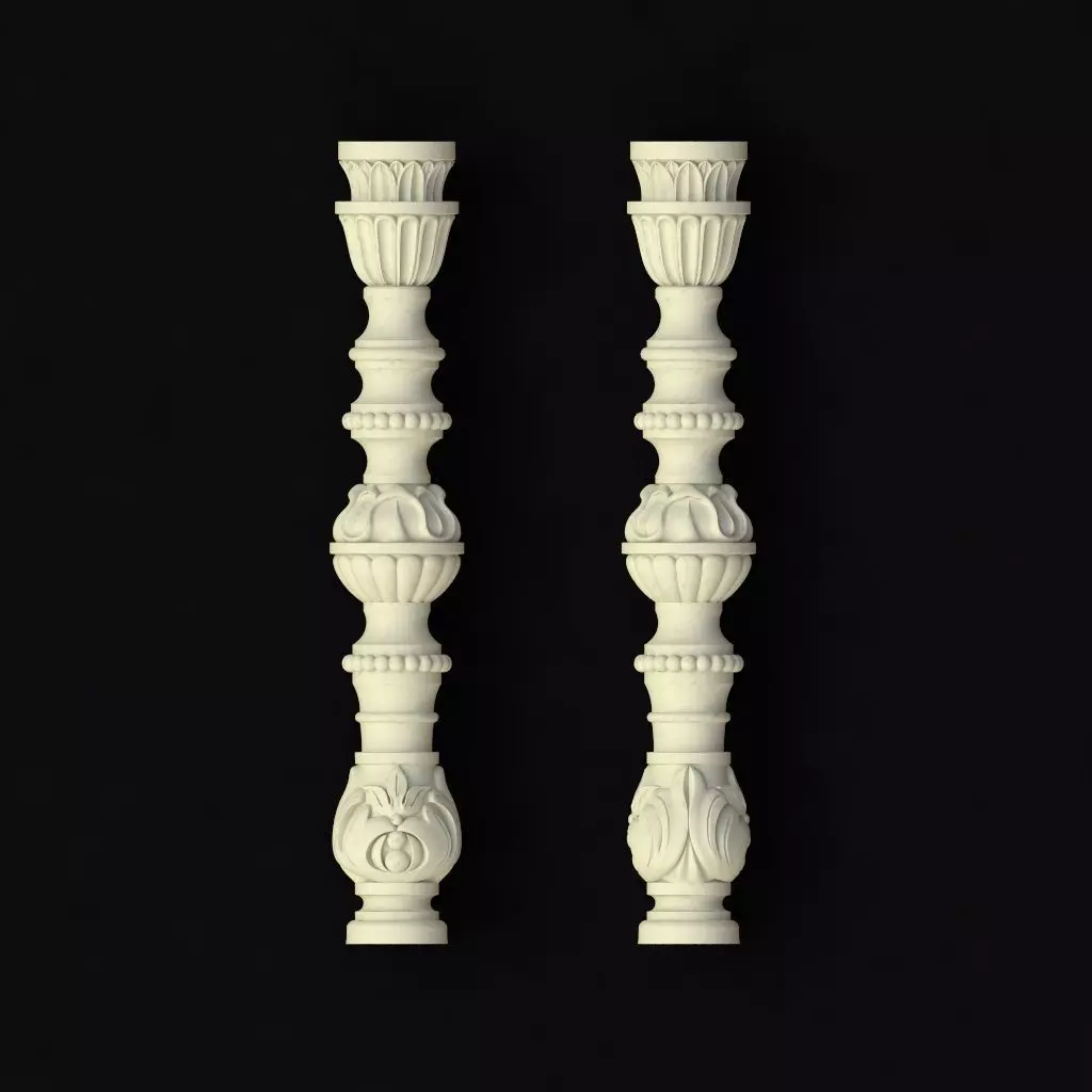 antique baluster 3D model_0
