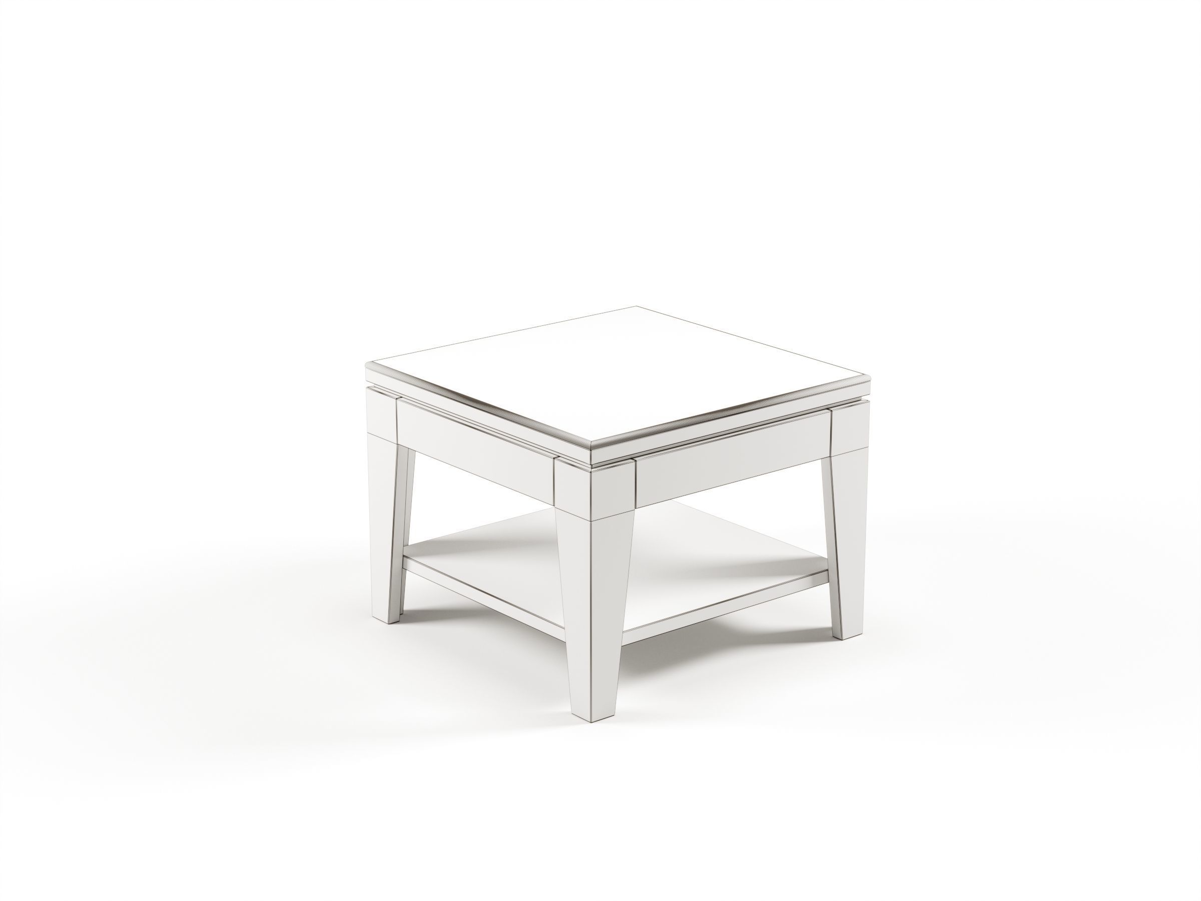 Modern Office Side Coffee Table For Director Free 3D model_2