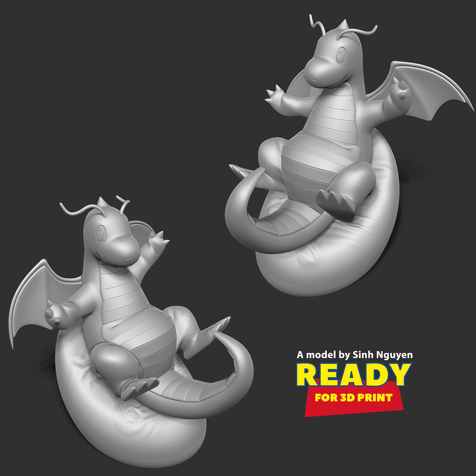 Dragonite - Pokemon Fanart 3D print model_6