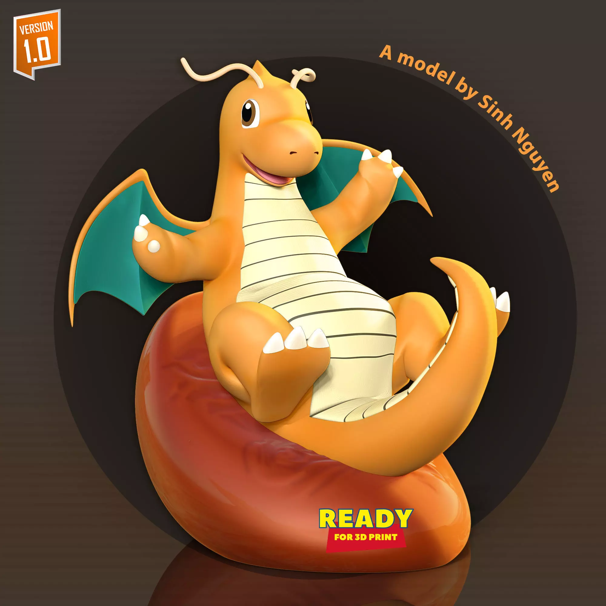 Dragonite - Pokemon Fanart 3D print model_0